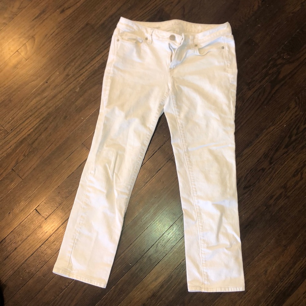 Ann Taylor Loft Modern Straight White Jeans size 6
